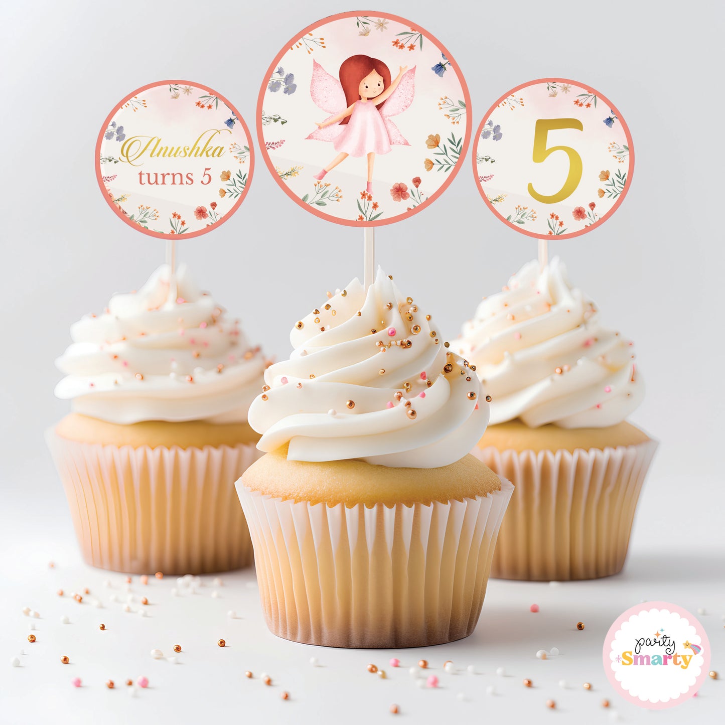 Enchanted Garden Cupcake Toppers (Set Of 12)
