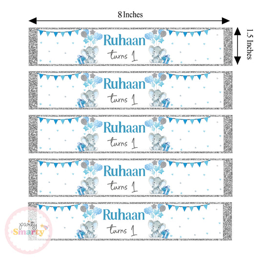 Elephant Blue Wrist Bands - Set of 10