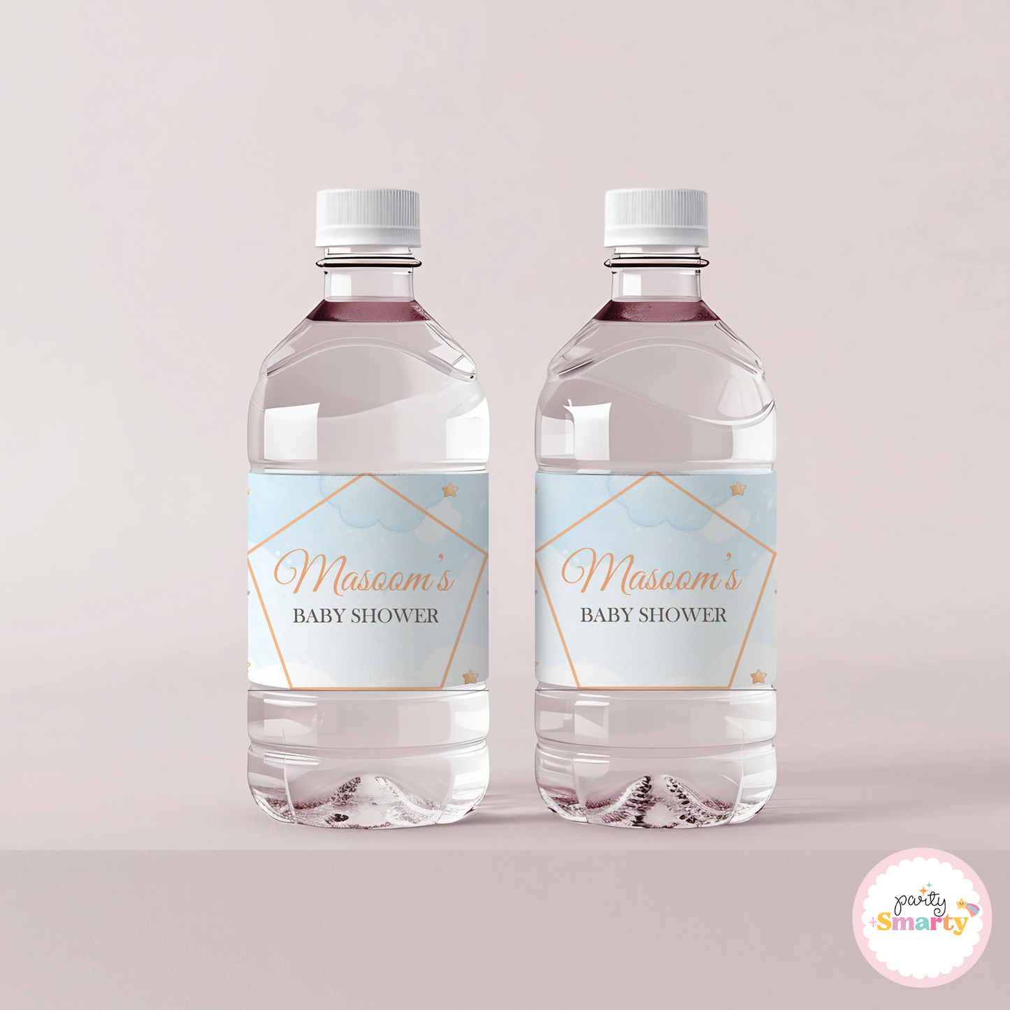 Elephant Baby Shower Bottle Labels - Set of 10