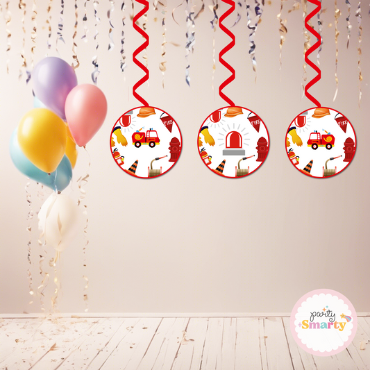Firetruck Danglers - Set of 6