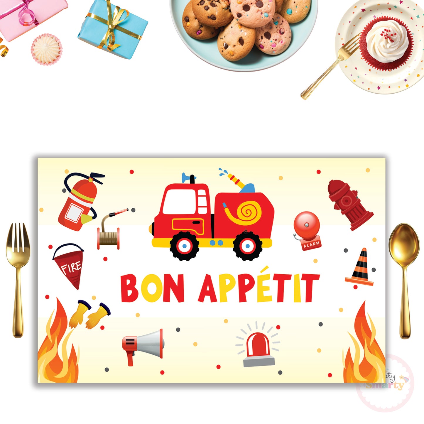 Firetruck Table Mats - Set of 6
