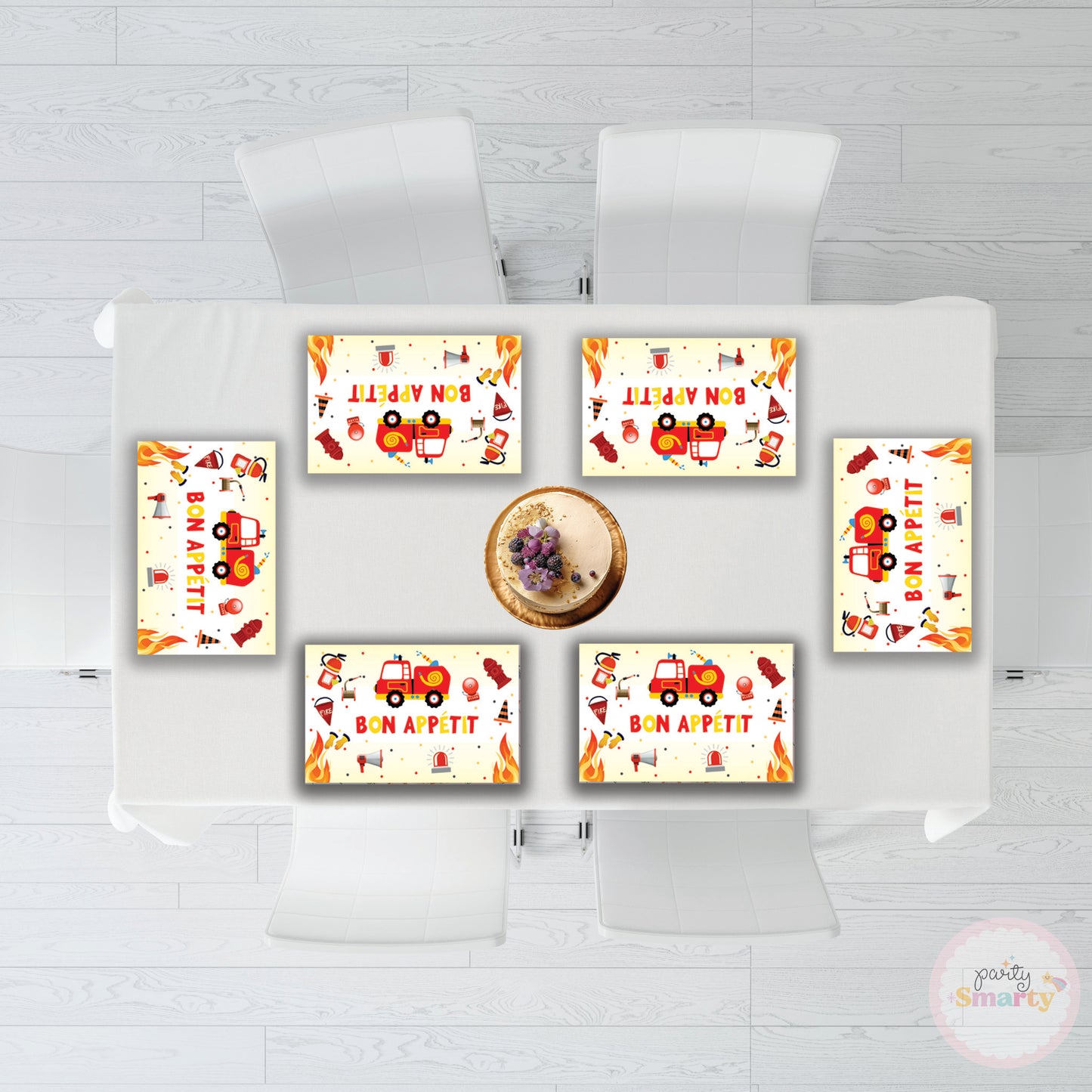 Firetruck Table Mats - Set of 6