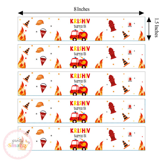 Firetruck Wrist Bands - Set of 10