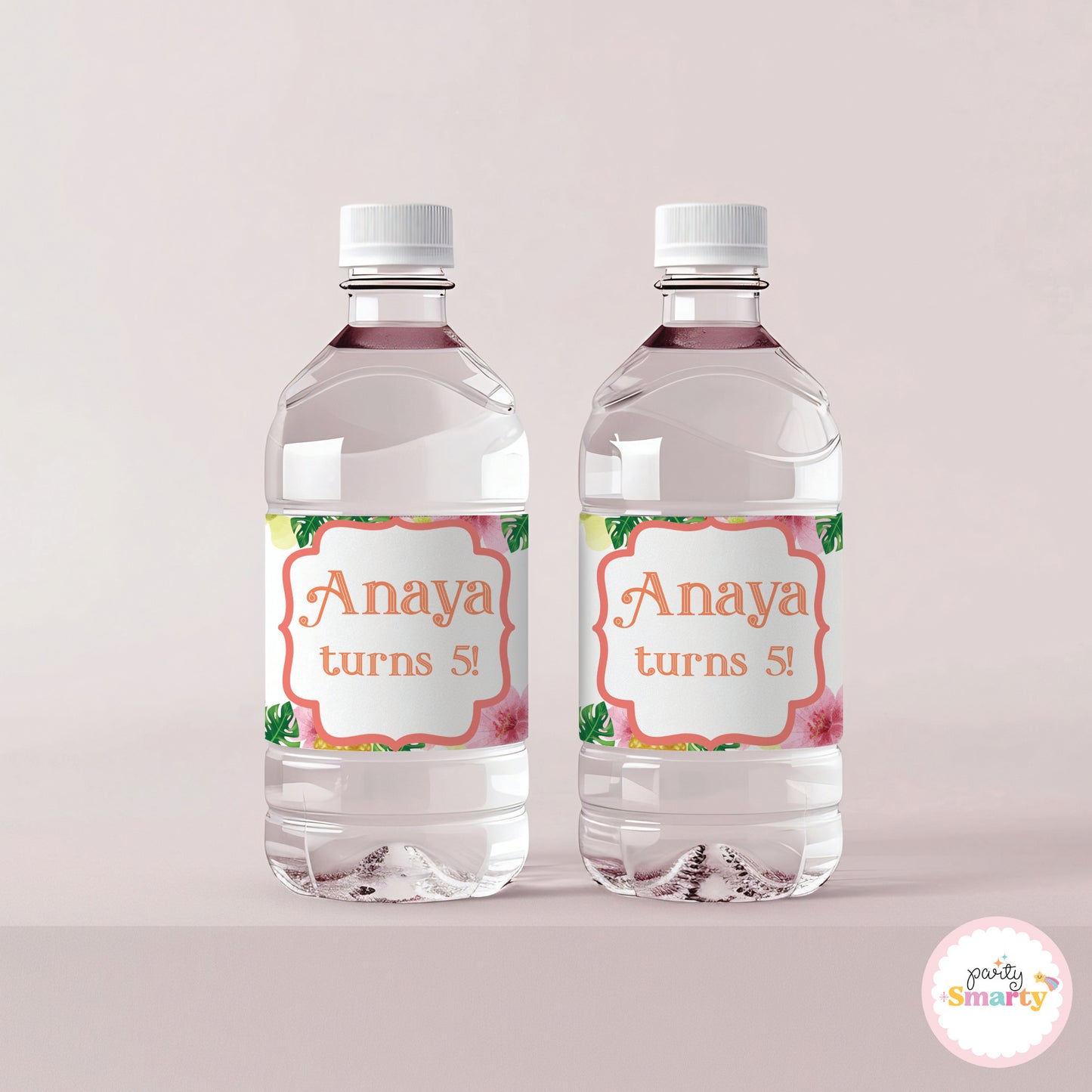 Flamingo Bottle Labels - Set of 10