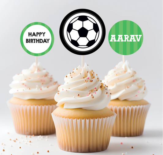 Football Cupcake Toppers (Set Of 12)