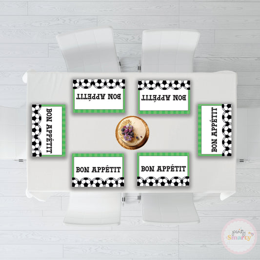 Football Table Mats - Set of 6