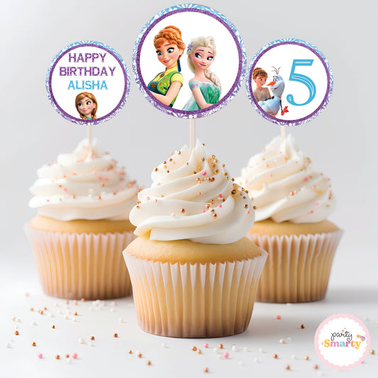 Frozen Cupcake Toppers (Set Of 12)