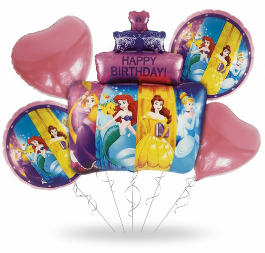 Disney Princess Foil Theme Balloons (Set of 5)