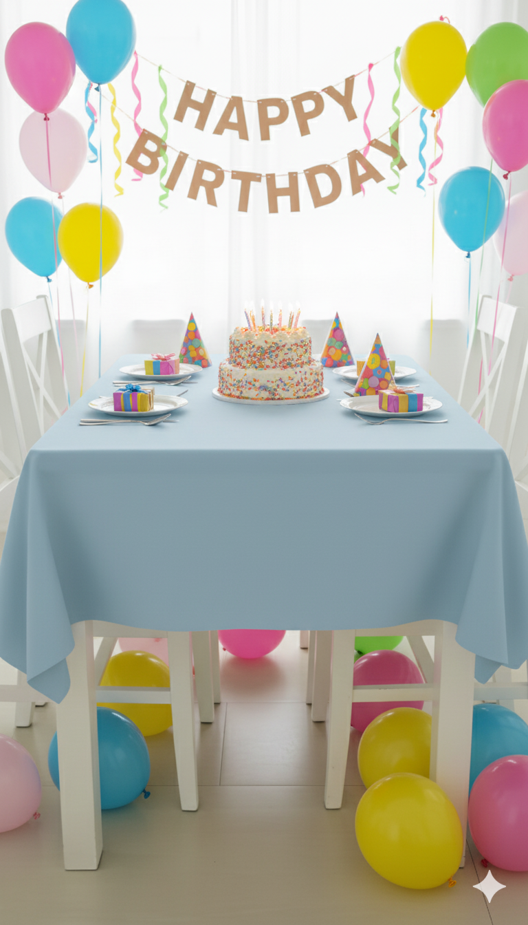 Light Blue Plain- Table Covers