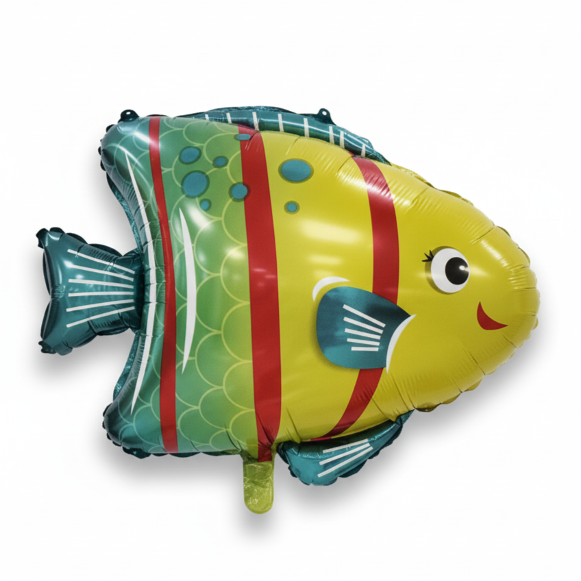 Green Yellow Fish Foil Theme Balloons (Set of 1)