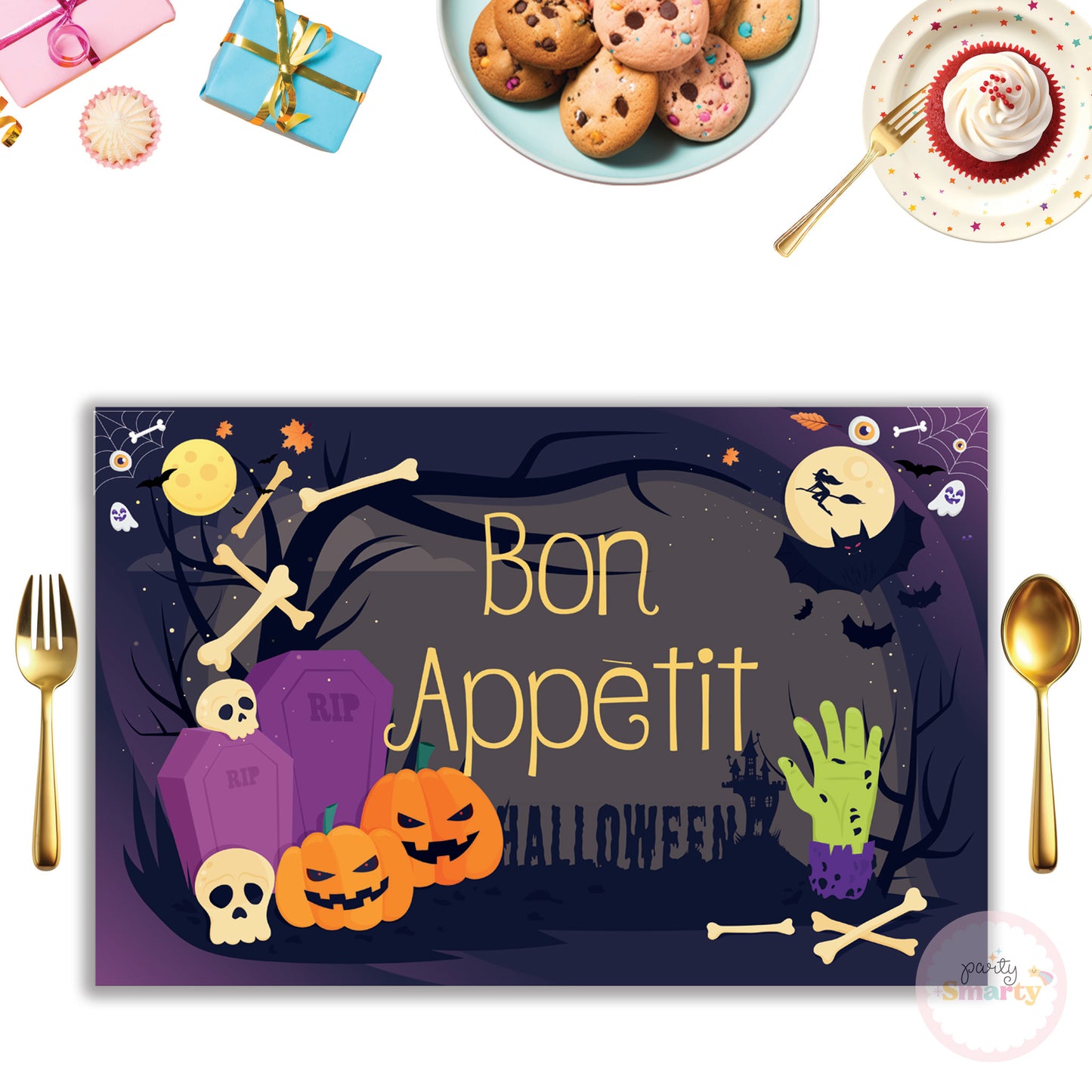 Halloween Birthday Table Mats - Set of 6