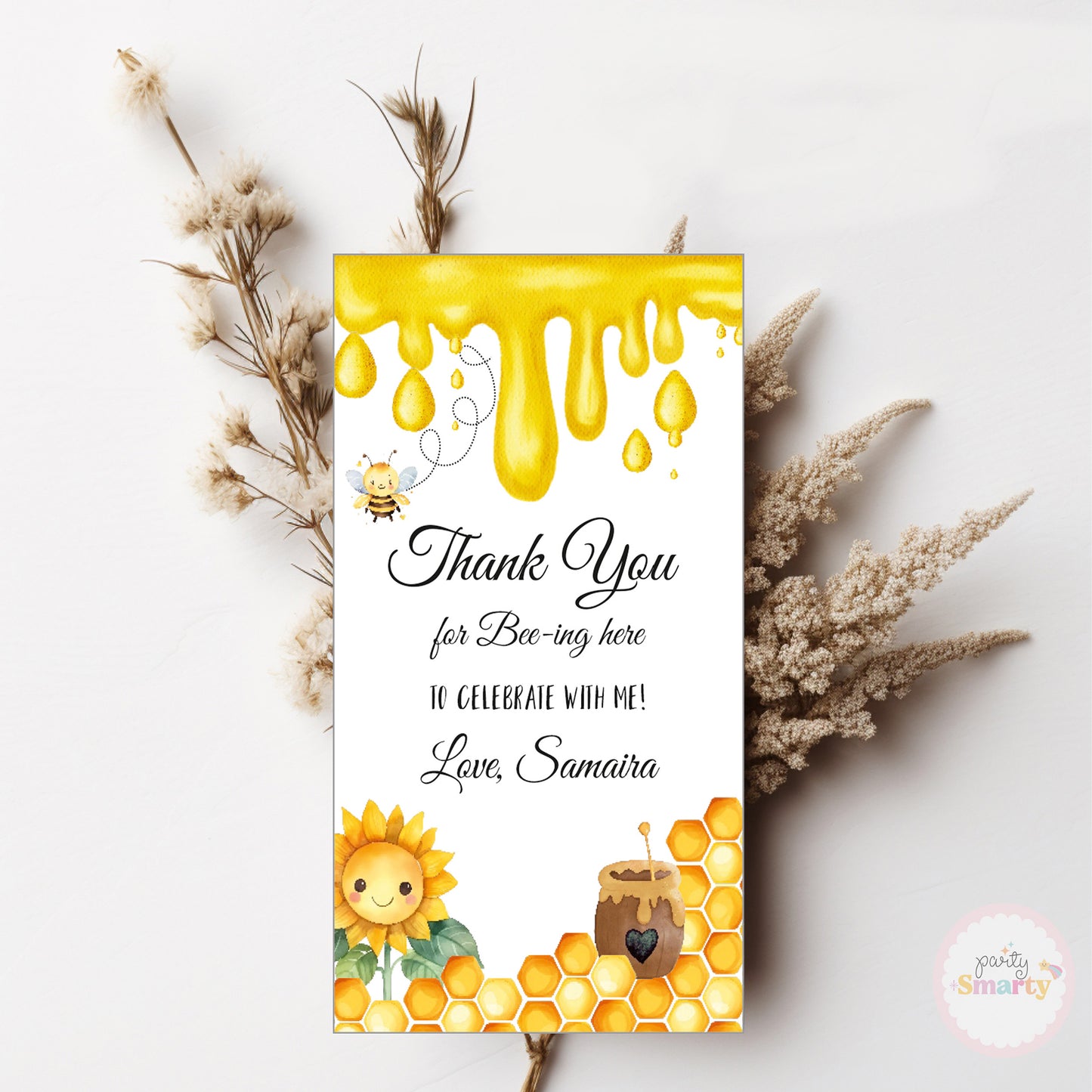 Honey Bee Thank You Tags - Set of 22