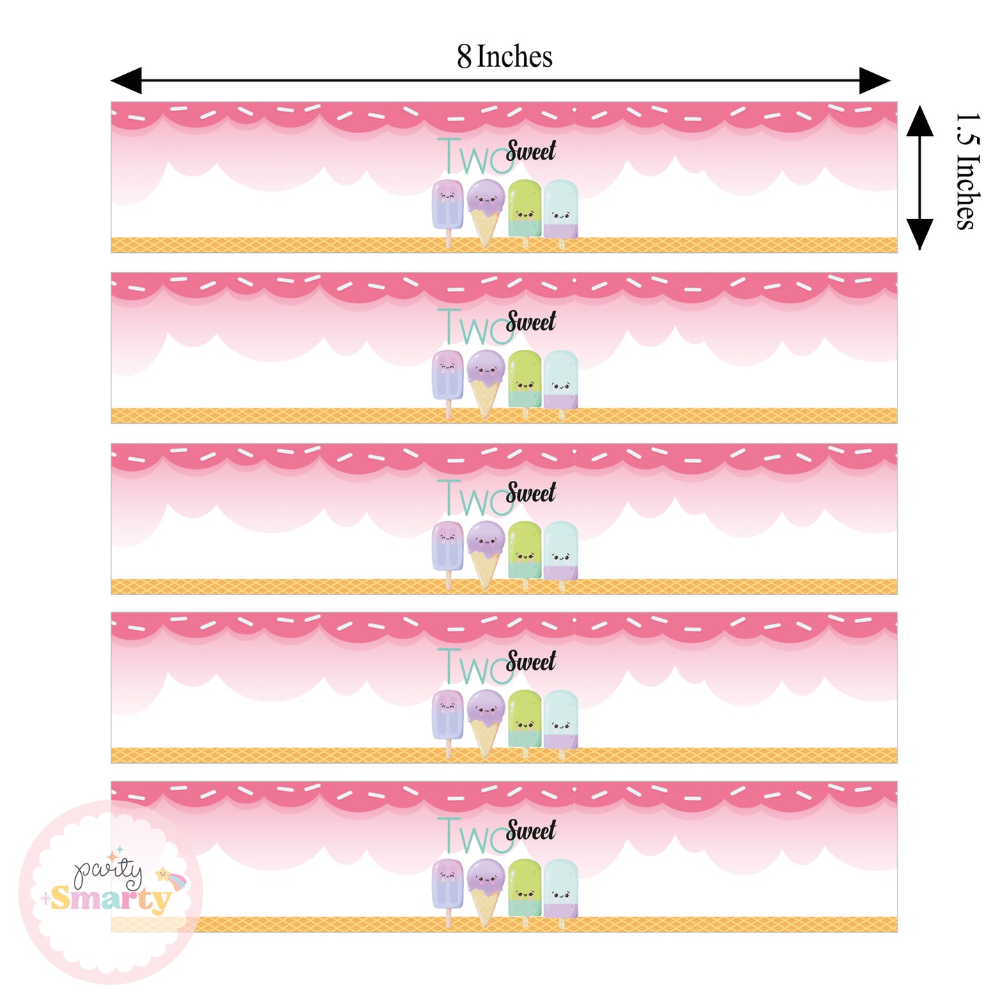 Icecream Wrist Bands - Set of 10