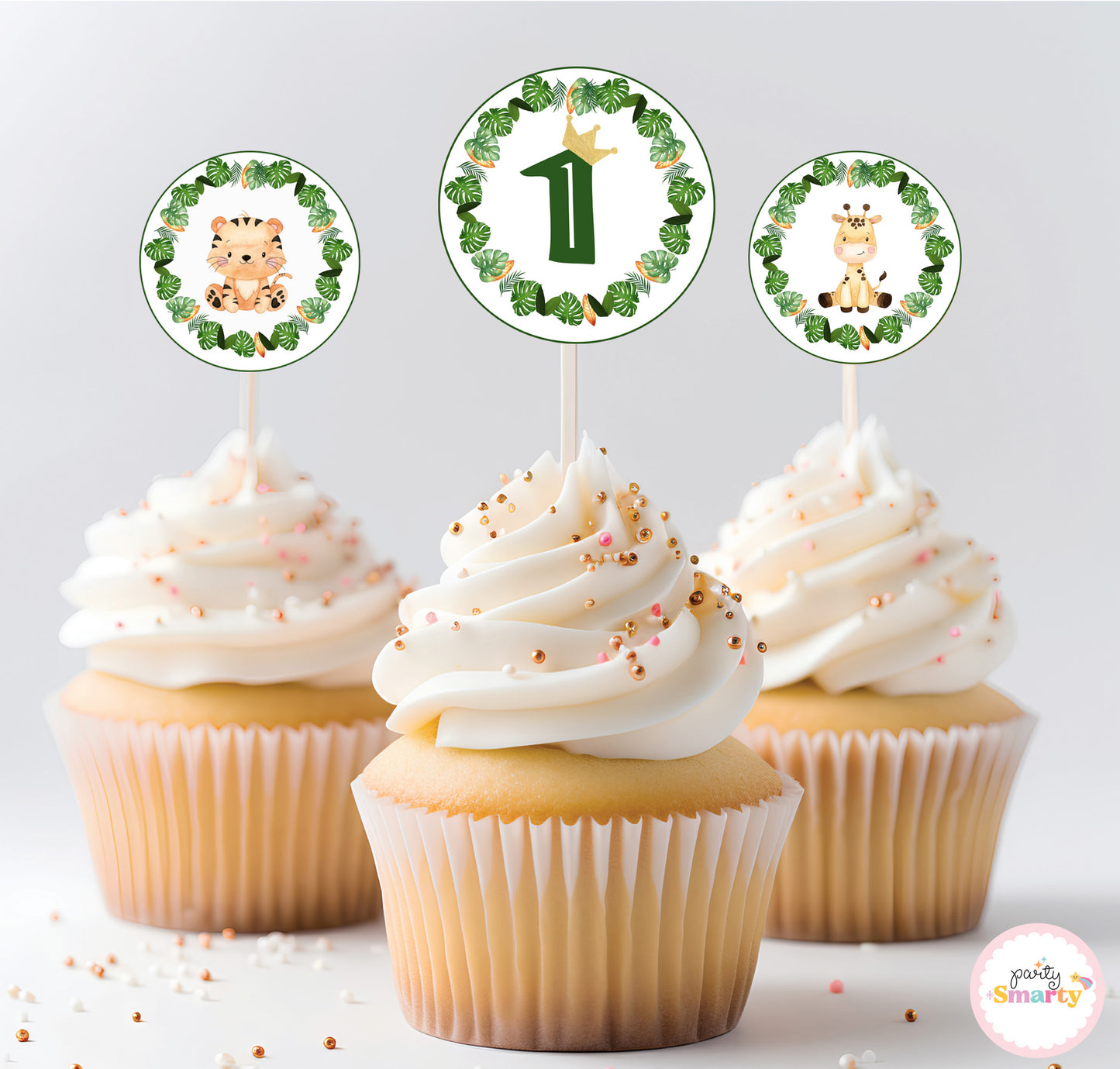 Jungle Cupcake Toppers (Set Of 12)