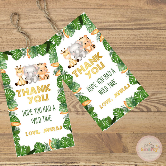 Jungle Thank You Tags - Set of 22