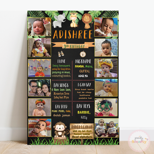 Jungle Chalkboard with Photo