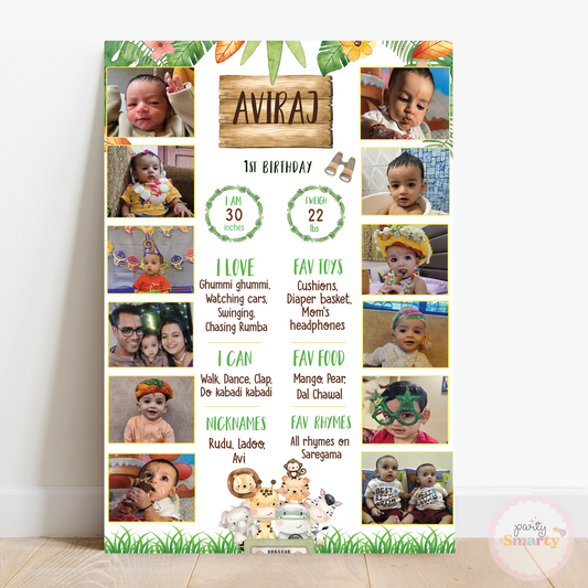 Jungle Chalkboard with Photo White