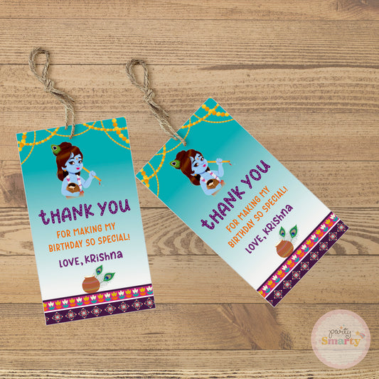 Krishna Thank You Tags - Set of 22