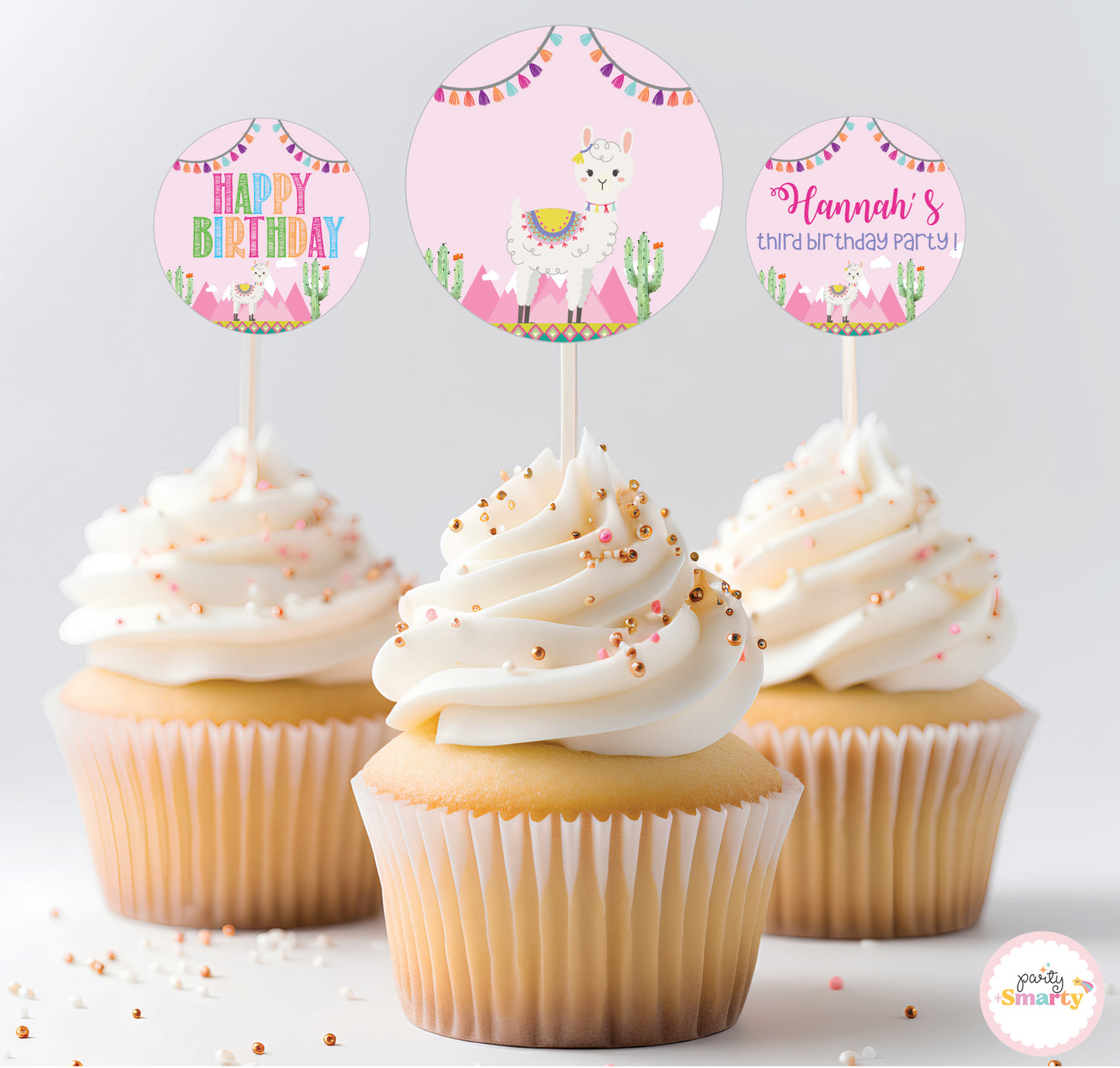 LLama Cupcake Toppers (Set Of 12)