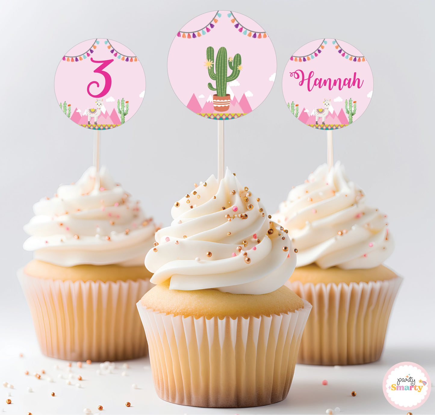 LLama Cupcake Toppers (Set Of 12)