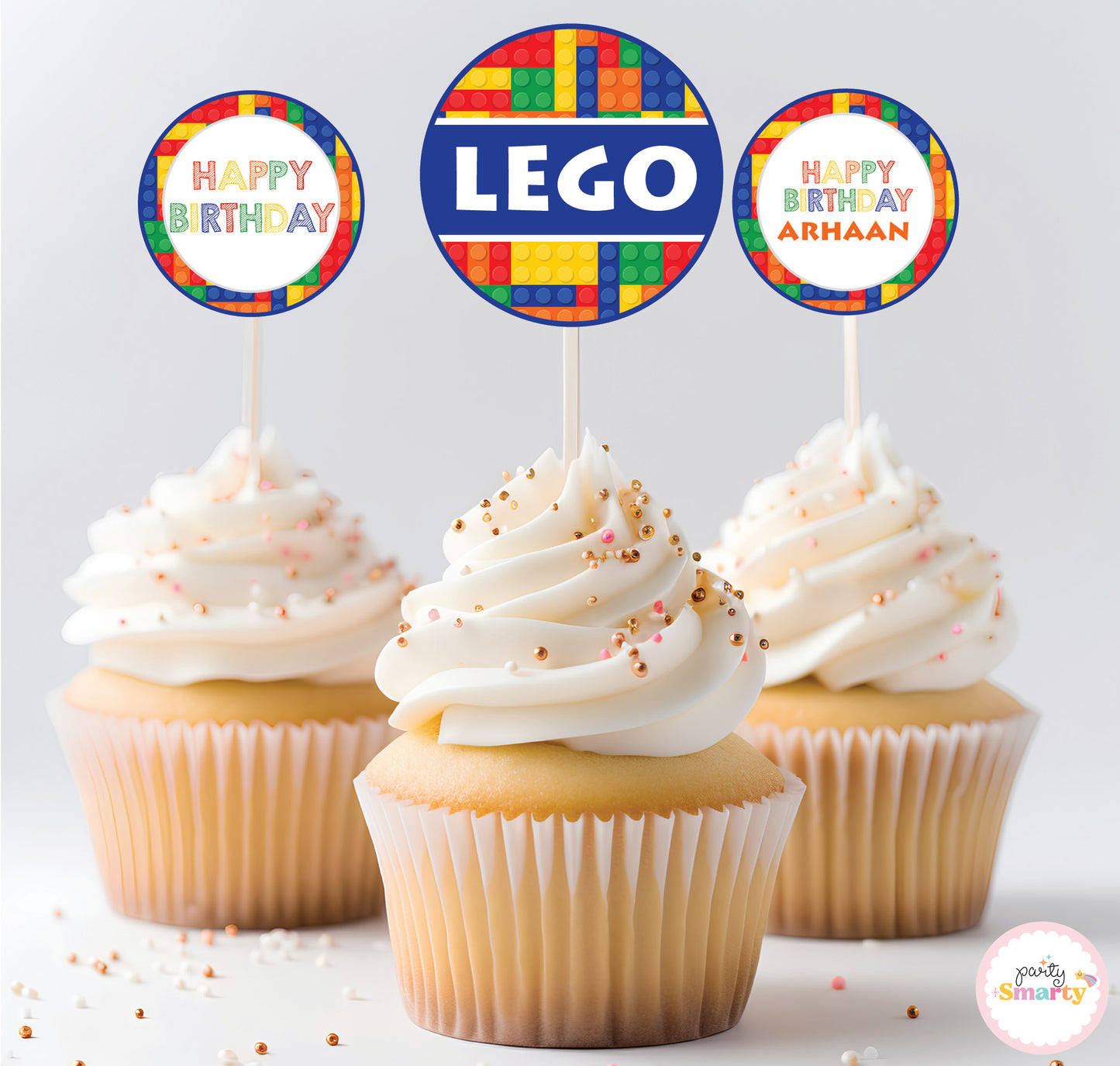 Lego Cupcake Toppers (Set Of 12)