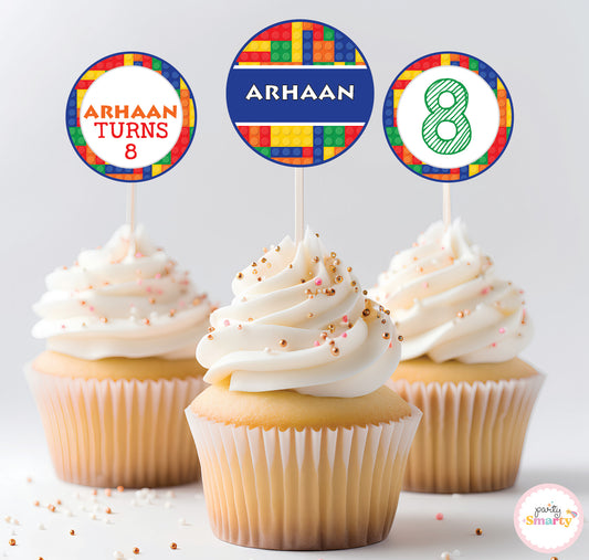 Lego Cupcake Toppers (Set Of 12)