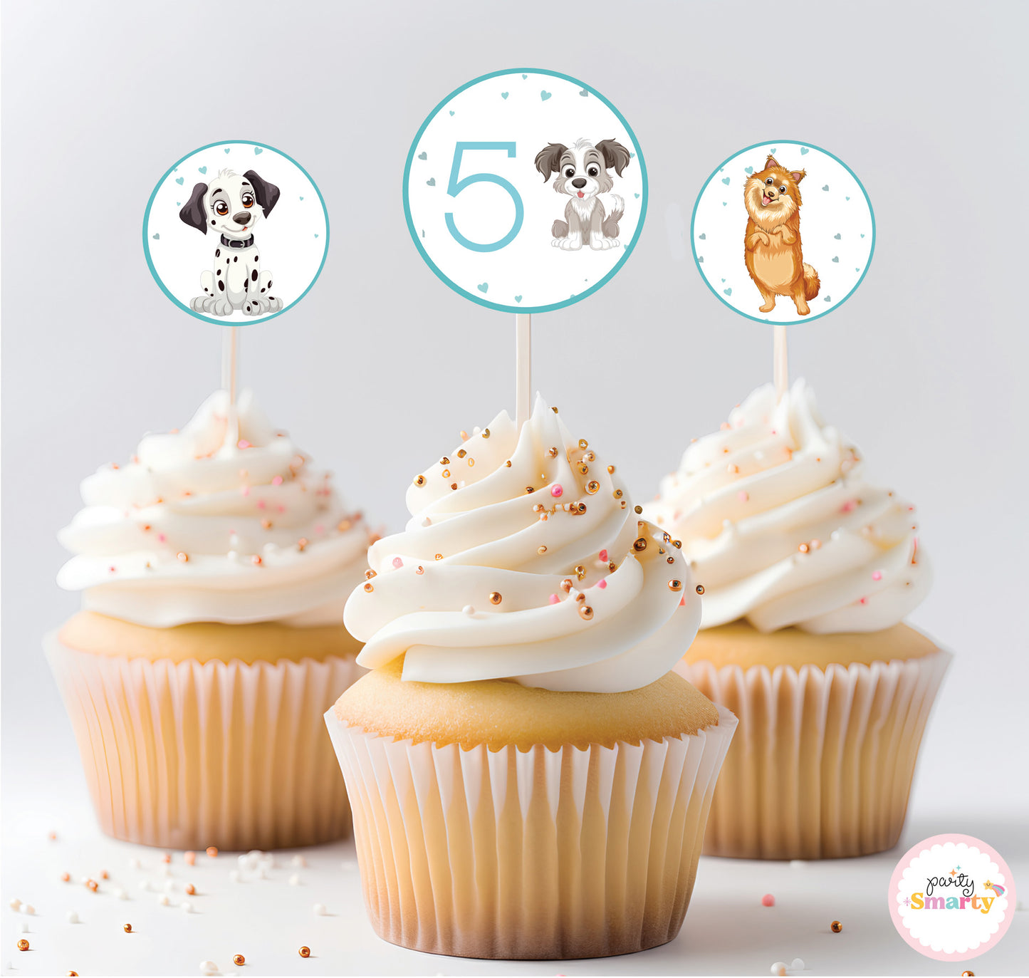 Let's Paw-ty! Cupcake Toppers (Set Of 12)