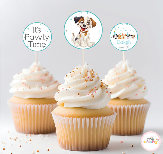 Let's Paw-ty! Cupcake Toppers (Set Of 12)