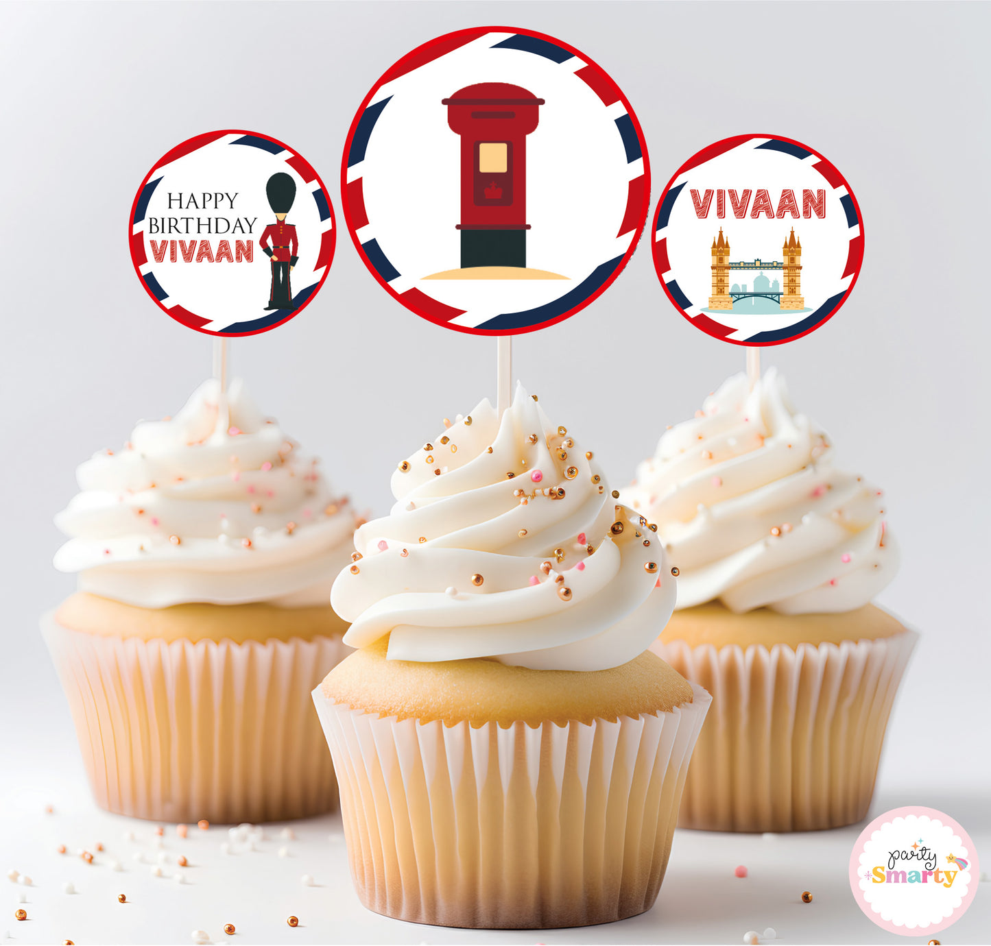 London Cupcake Toppers (Set Of 12)