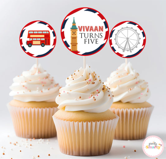 London Cupcake Toppers (Set Of 12)