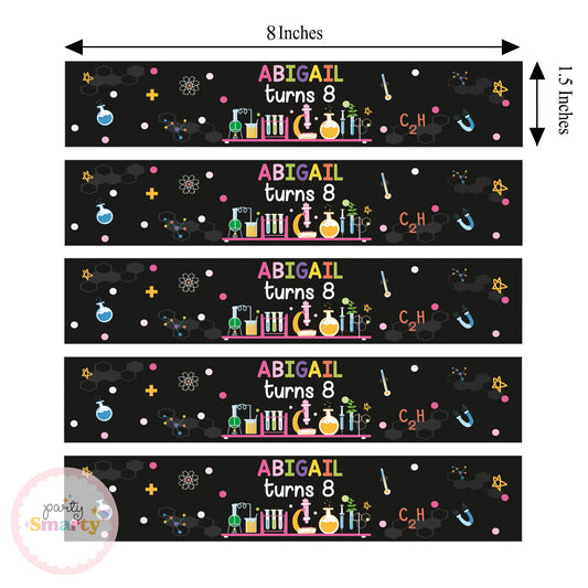Mad Scientist Girl Wrist Bands - Set of 10