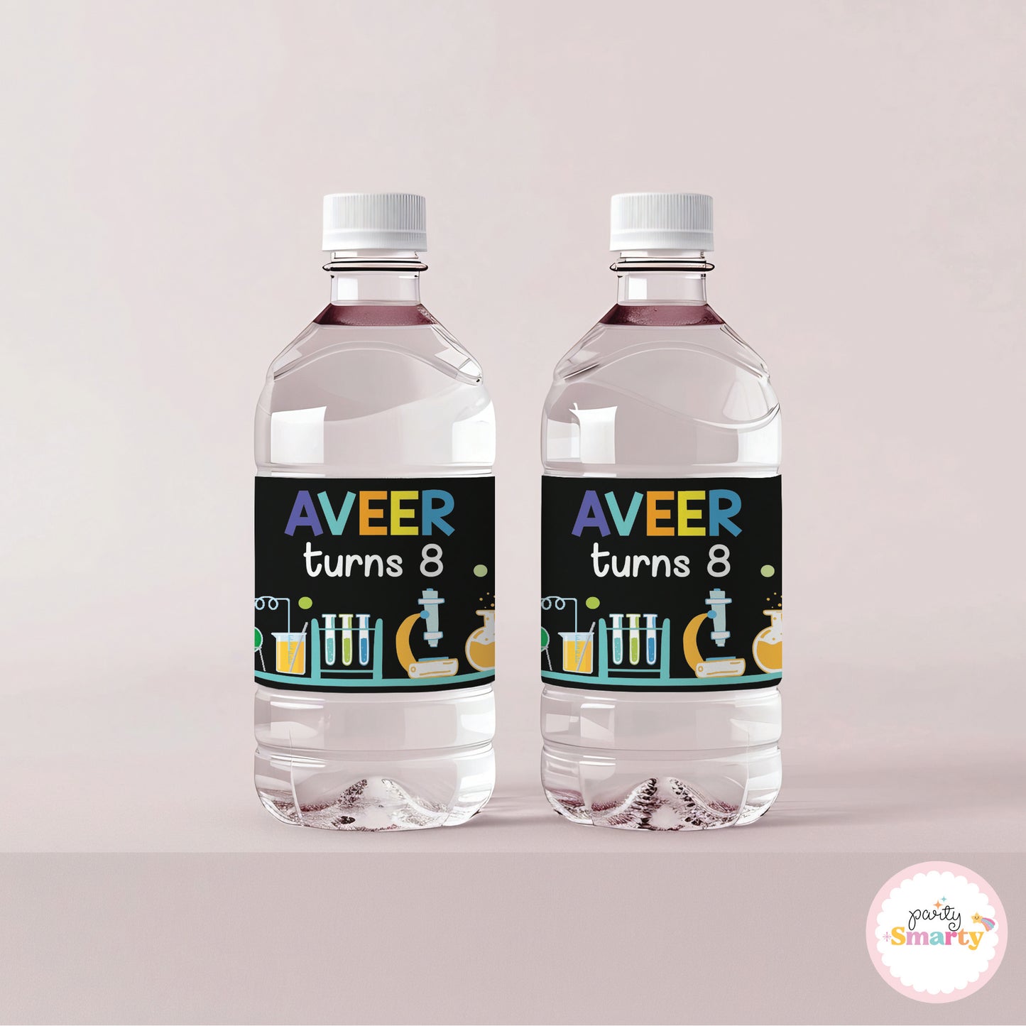 Mad Scientist Boy Bottle Labels - Set of 10