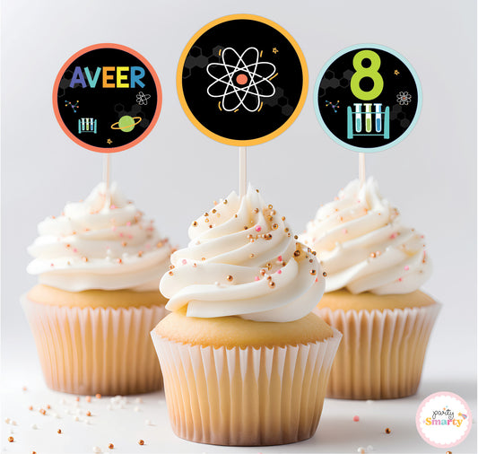 Mad Scientist Boy Cupcake Toppers (Set Of 12)