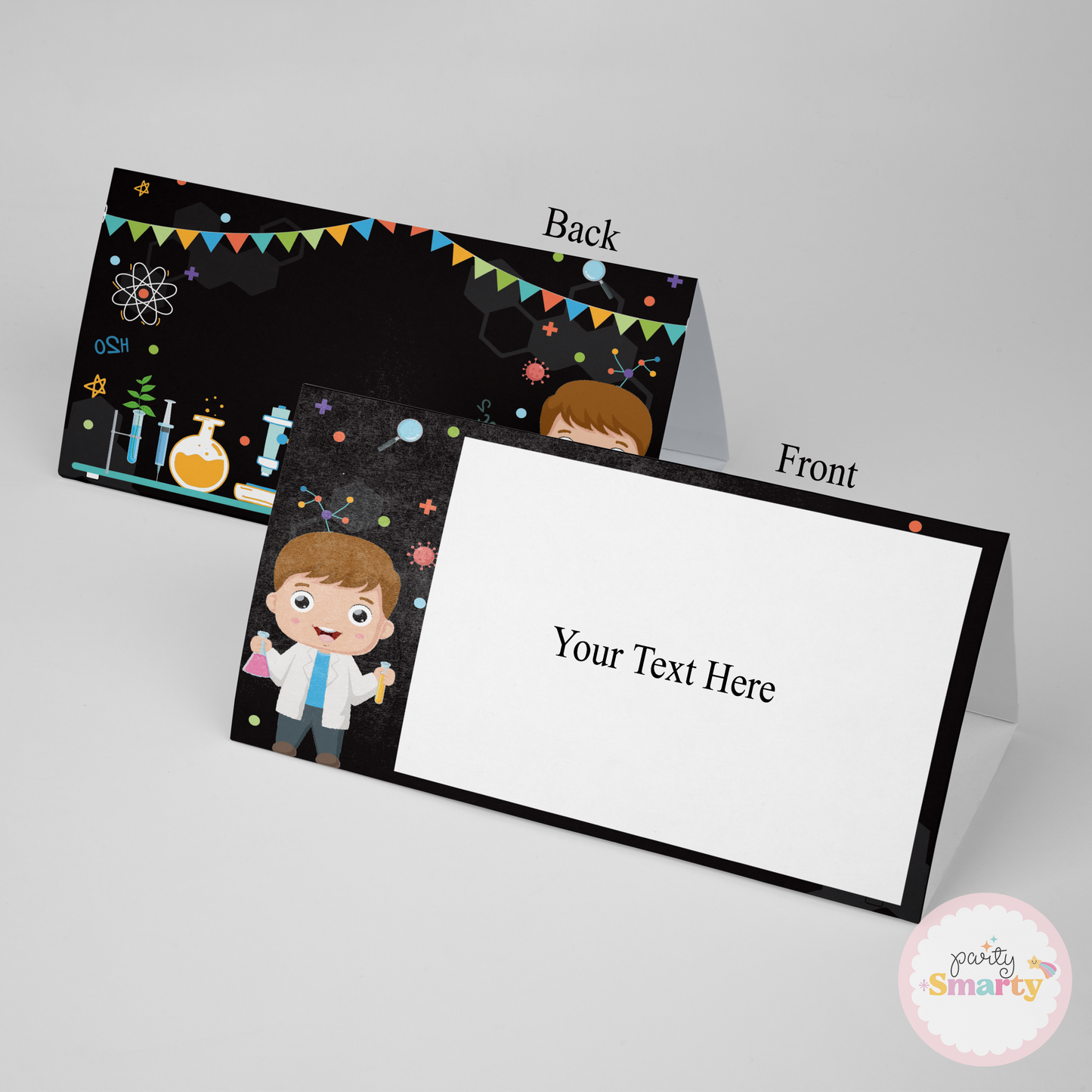 Mad Scientist Boy Food Tags - Set of 12