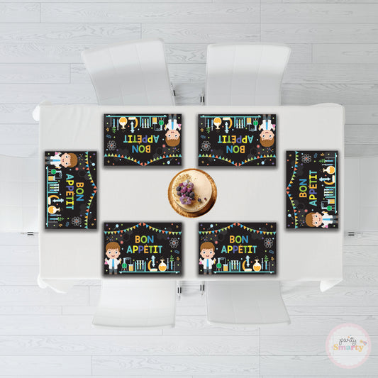 Mad Scientist Boy Table Mats - Set of 6