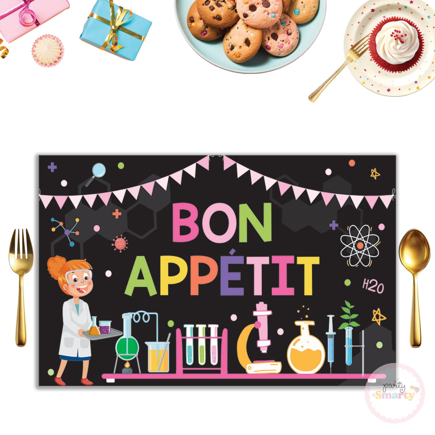 Mad Scientist Girl Table Mats - Set of 6