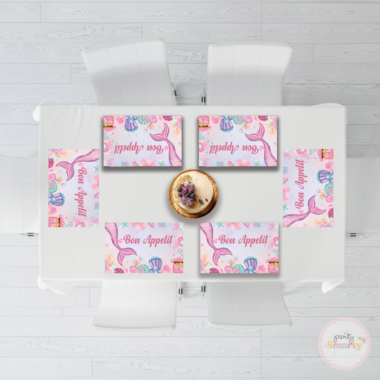 Mermaid Tail Table Mats - Set of 6