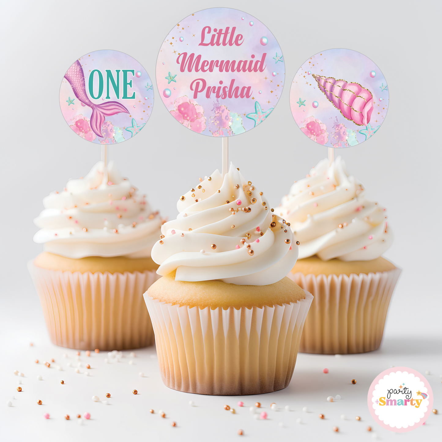 Mermaid Tail Cupcake Toppers (Set Of 12)