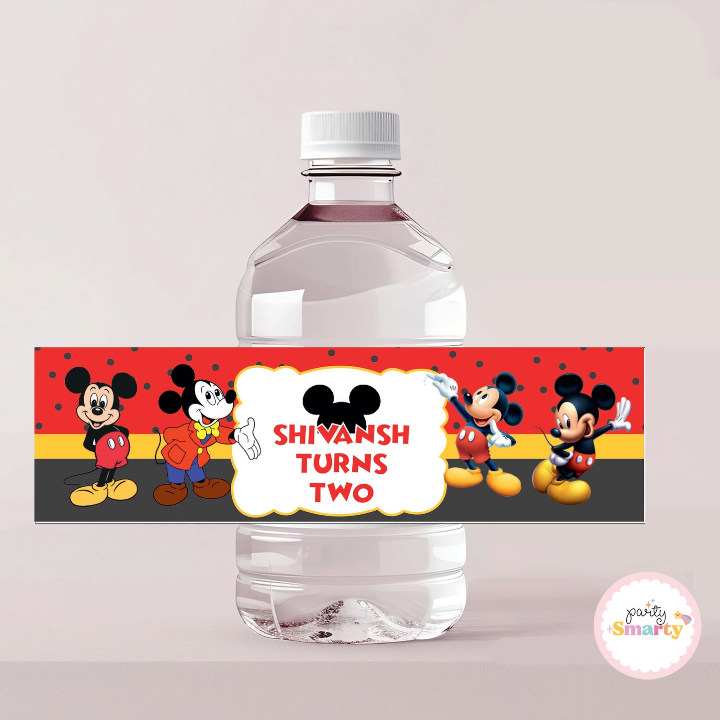 Mickey Mouse Bottle Labels - Set of 10