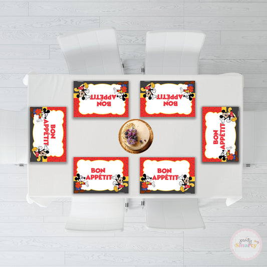 Mickey Mouse Table Mats - Set of 6