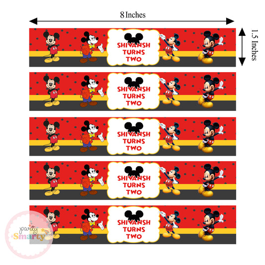 Mickey Mouse Wrist Bands - Set of 10