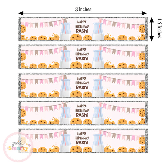 Milk & Cookies Pink Wrist Bands - Set of 10