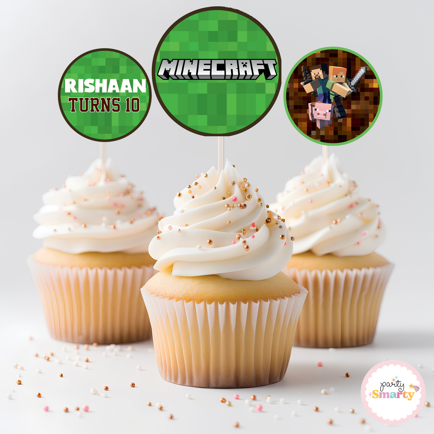 Minecraft Cupcake Toppers (Set Of 12)