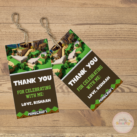 Minecraft Thank You Tags - Set of 22
