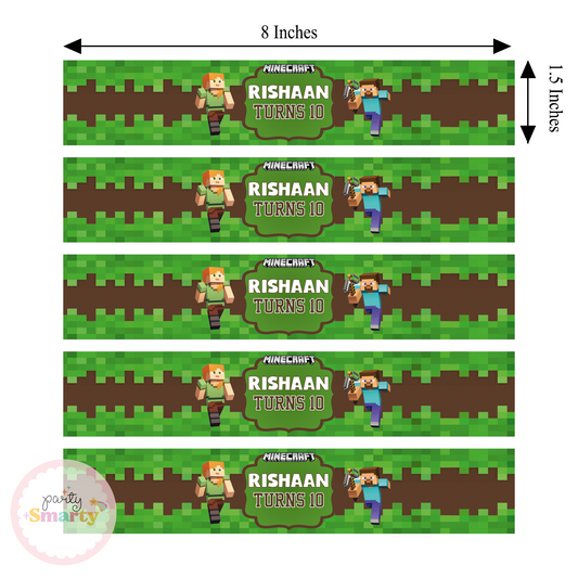 Minecraft Wrist Bands - Set of 10