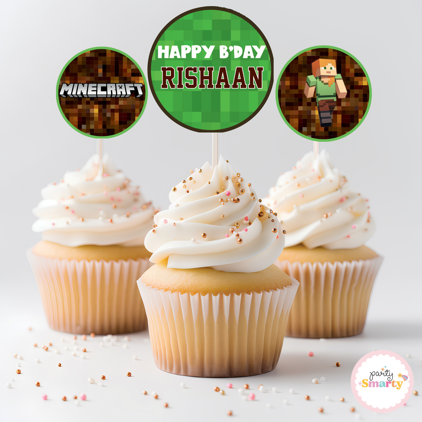 Minecraft Cupcake Toppers (Set Of 12)