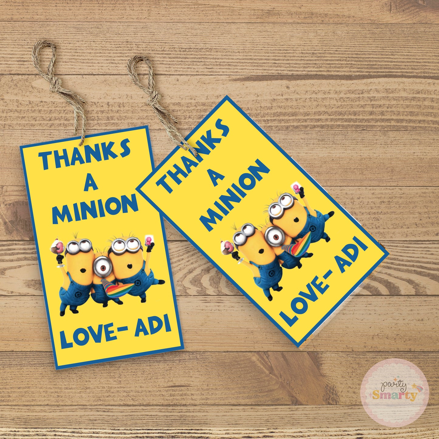 Minion Thank You Tags - Set of 22