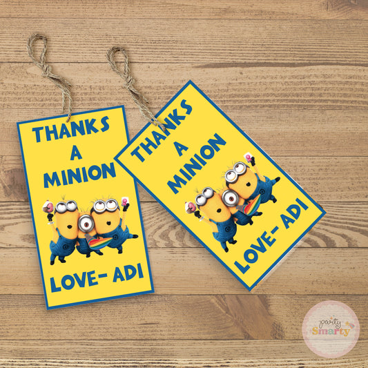 Minion Thank You Tags - Set of 22