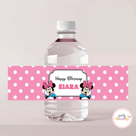 Minnie Mouse Bottle Labels - Set of 10