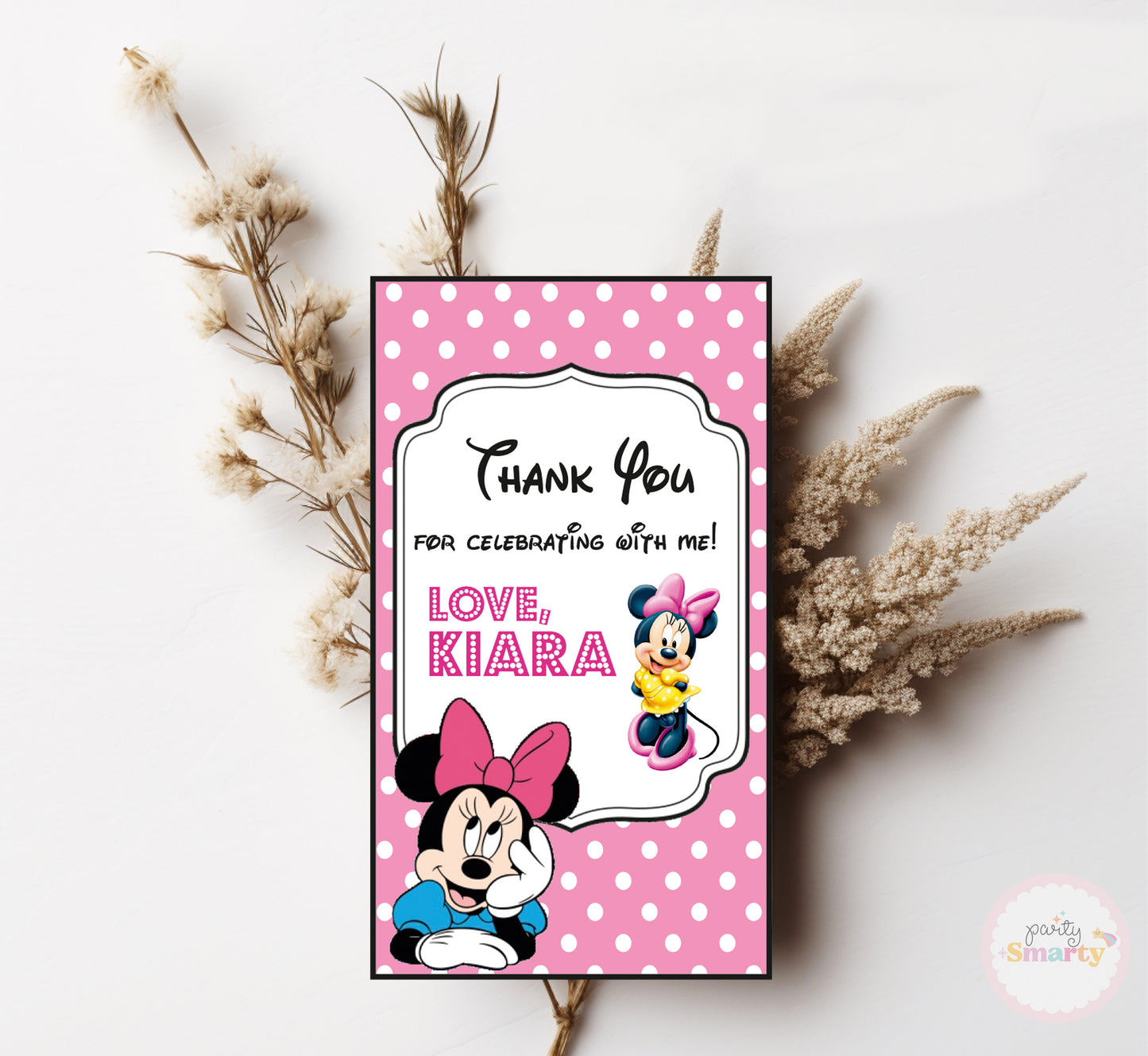 Minnie Mouse Thank You Tags - Set of 22